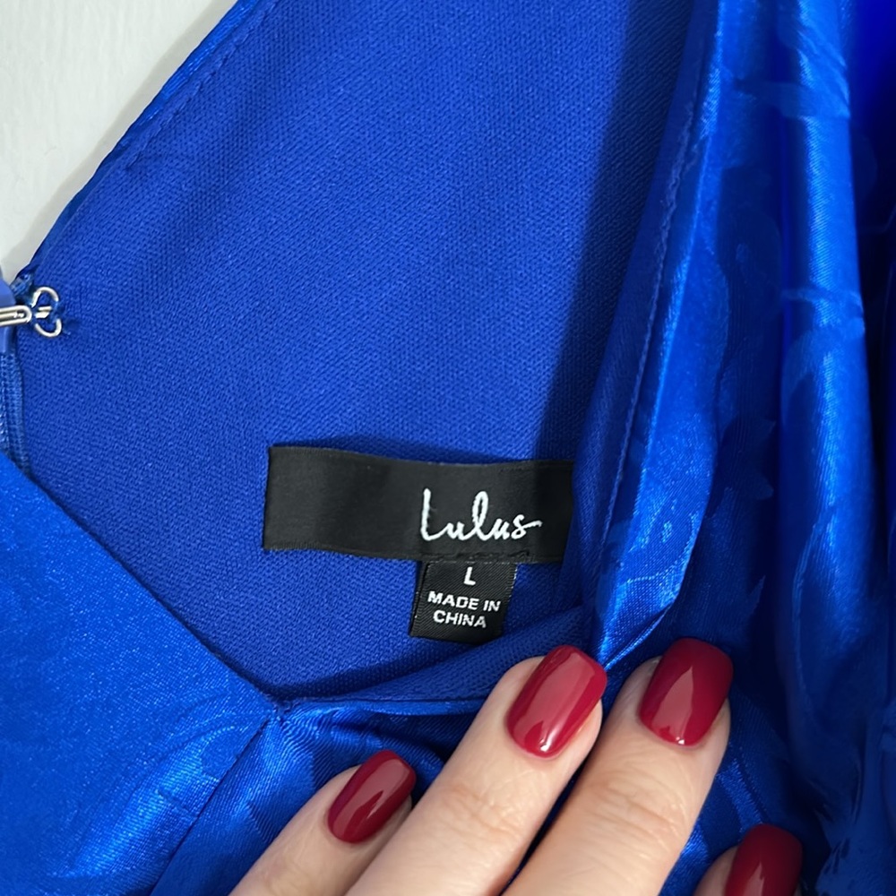Lulu's Royal Blue Mini Dress - Picture 6 of 8